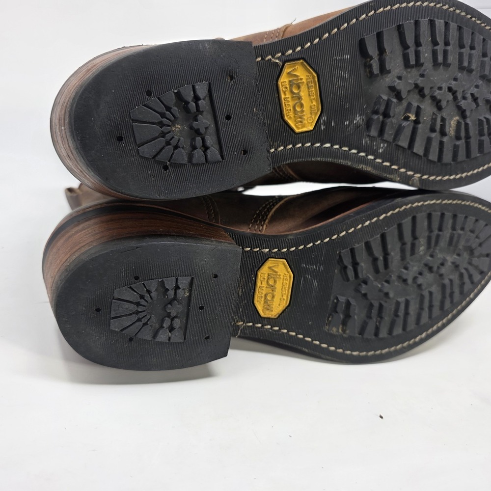 Santa Fe Boot Company Packer Logger 10 EE Work Lace Up WIDE Boots Brown Leather - Picture 14 of 16